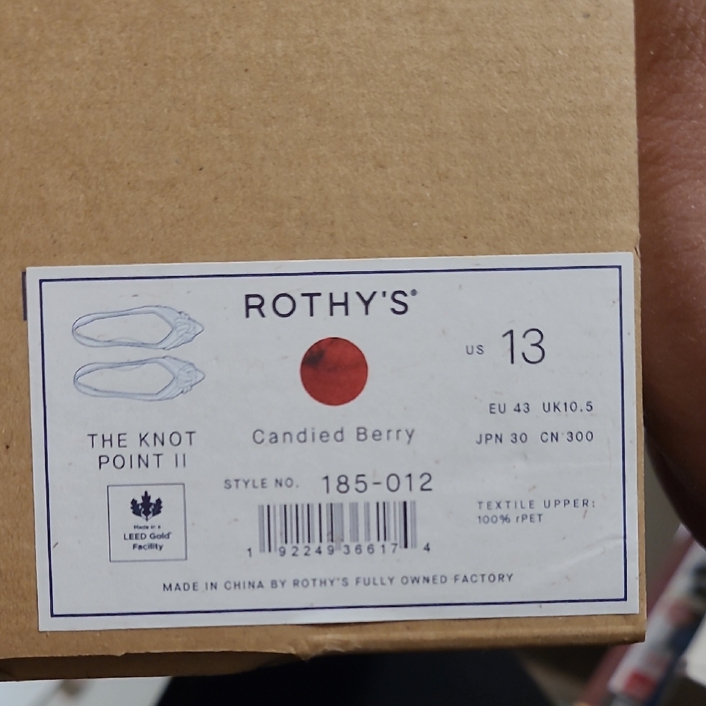 Rothys Knot Point II Flats In Women's Size 13 - Candied Berry